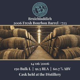 Bruichladdich - 2006 Fresh Bourbon Barrel - 150 Bulk L 60.7% | Held in bond at Bruichladdich