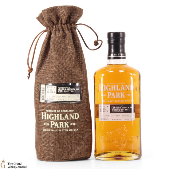Highland Park - 12 Year Old - Single Cask Series - London Gatwick and World Duty Free