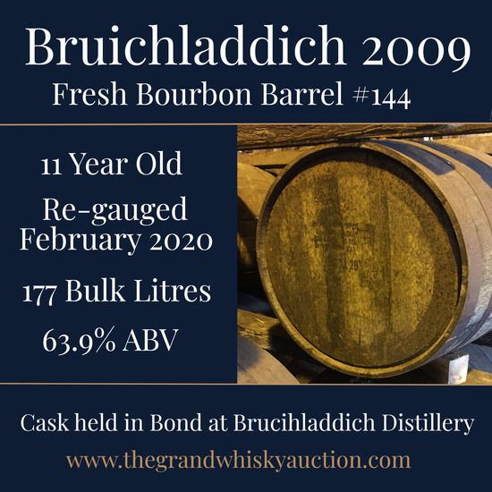 Bruichladdich - 11 Year Old 2009 Fresh Fill Bourbon #144