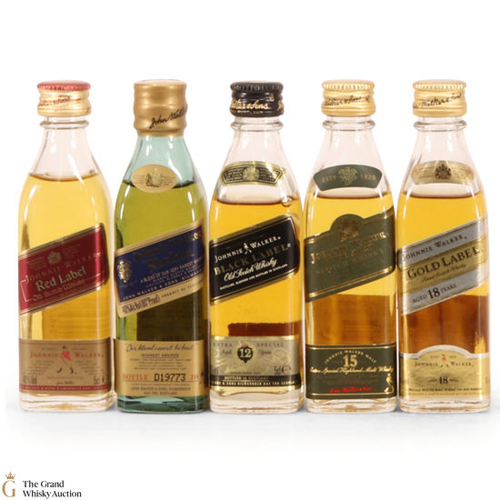 5 x Johnnie Walker Minatures