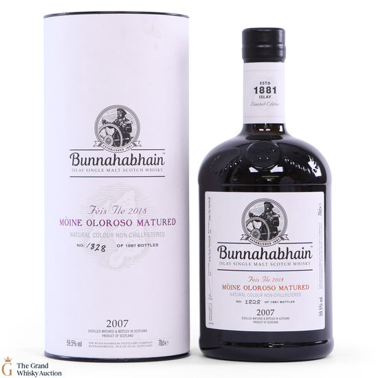 Bunnahabhain - 2007 Moine Oloroso - Fèis Ìle 2018