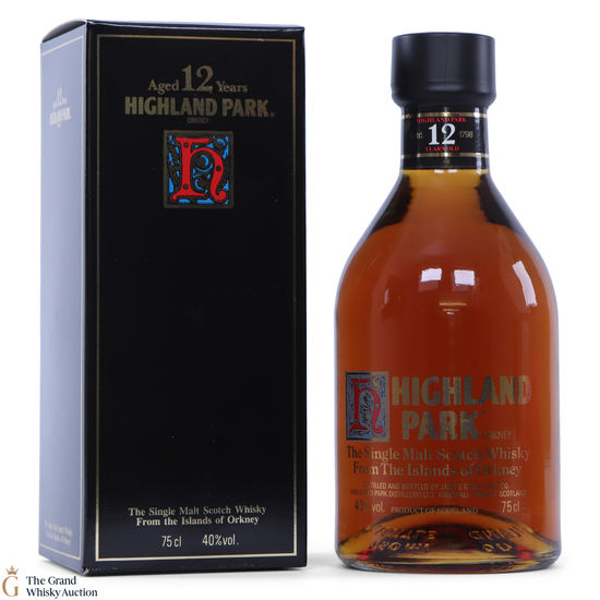 Highland Park - 12 Year Old - Screen print Label (1980s)