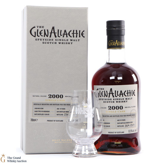 GlenAllachie - 19 Year Old 2000 PX Hogshead #6248 (with Glass)