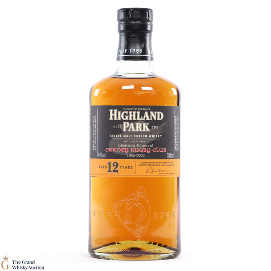 Highland Park - 12 Year Old - 40 Years of Orkney Rugby Club