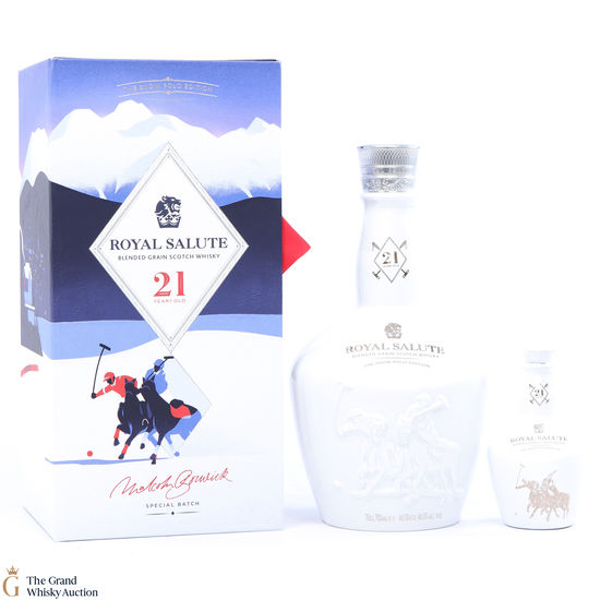 Chivas - 21 Year Old -  Royal Salute - Snow Polo Edition (70cl & 5cl)