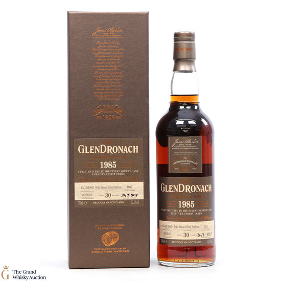 Glendronach - 30 Year Old #1037 PX Puncheon 1985