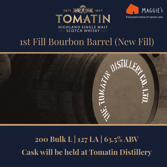 Tomatin - New 1st Fill Bourbon Barrel 2020/21 #TBC - Bulk 200L 63.5% | Held In Bond (Charity Lot)