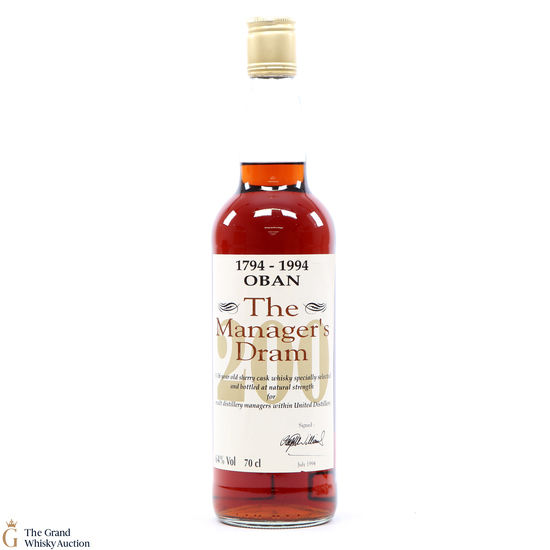 Oban - 16 Year Old - Managers Dram 1994 - 200th Anniversary