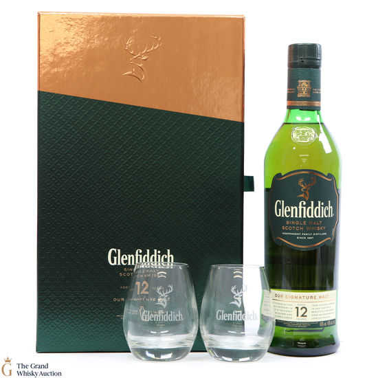 Glenfiddich 2 x glenfiddich whiskey glasses 