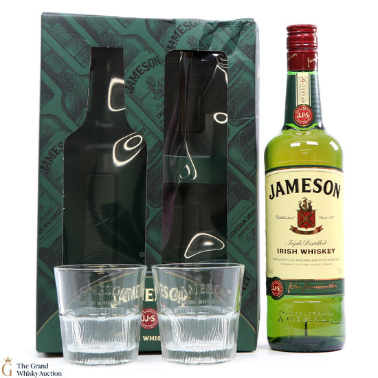 Jameson - Irish Whiskey Triple Distilled & Glasses