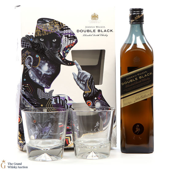 Johnnie Walker - Double Black & Glasses - Limited Edition Giftset