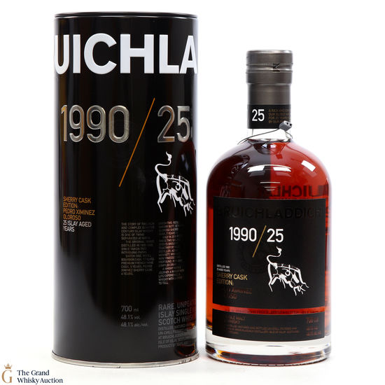 Bruichladdich - 25 Year Old 1990 -  Sherry Cask - Rare Cask Series 