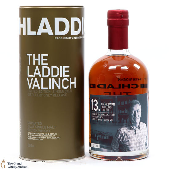 Bruichladdich - 1992 Jim McEwan Valinch 23 Year Old Fino Sherry Cask