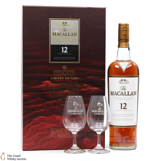 Macallan - 12 Year Old - Sherry Oak -  Ernie Button Gift Set 