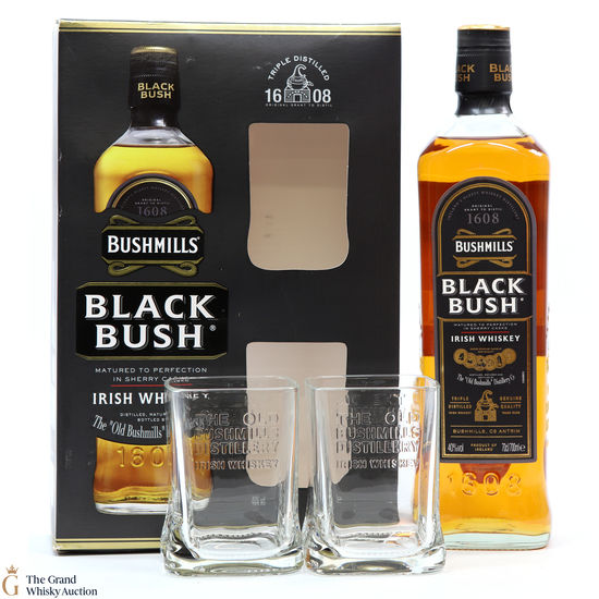 Bushmills - Black Bush & Glasses