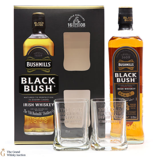 Bushmills - Black Bush & Glasses
