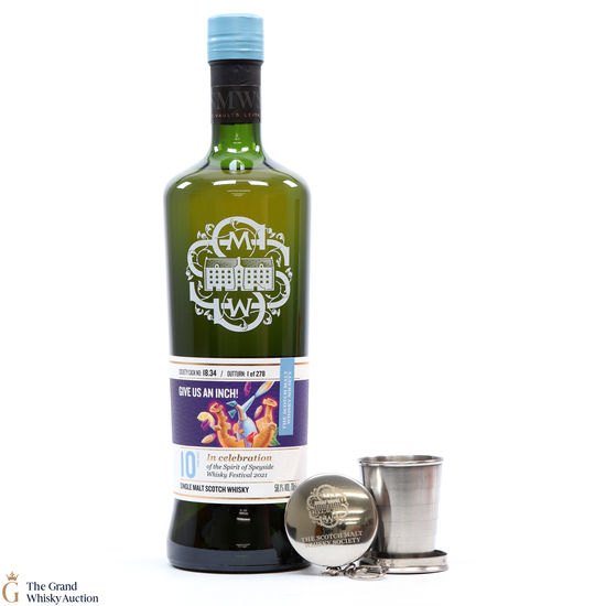 Inchgower - 10 Year Old - SMWS 18.34 Speyside Festival 2021 + Keyring Cup