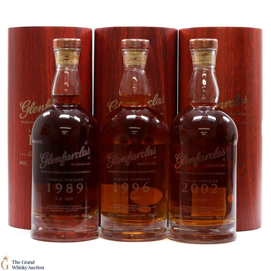 Glenfarclas - Single Vintage Trilogy - 1989, 1996 + 2002 (3 x 70cl)