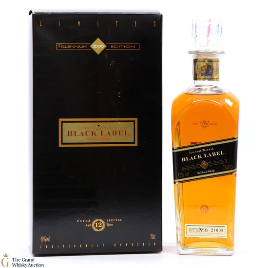 Johnnie Walker - 12 Year Old-  Black Label - Millennium Edition