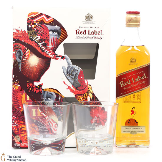 Johnnie Walker - Red Label & Glasses - Limited Edition Giftset