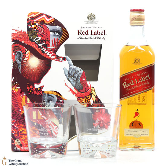 Johnnie Walker - Red Label & Glasses - Limited Edition Giftset