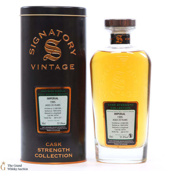 Imperial - 20 Year Old - Cask Strength - 1995 Signatory Vintage 