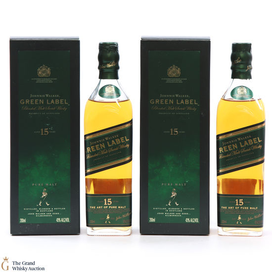 Johnnie Walker - 15 Year Old - Green Label 2 x 20cl