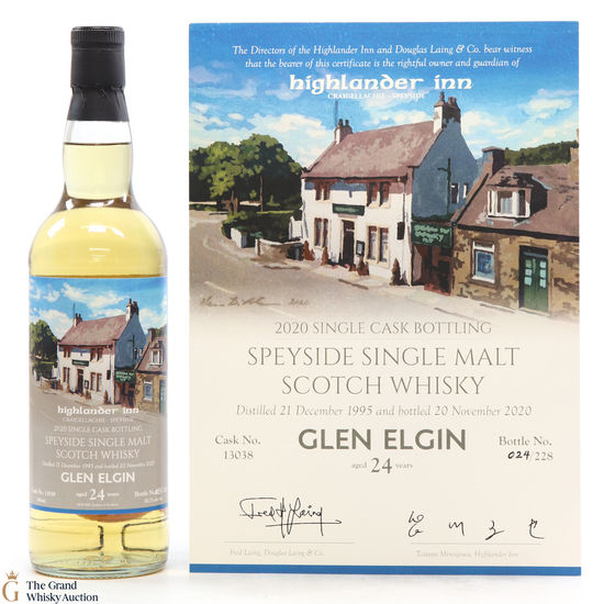 Glen Elgin - 24 Year Old 1995 Single Cask #13038 Highlander Inn