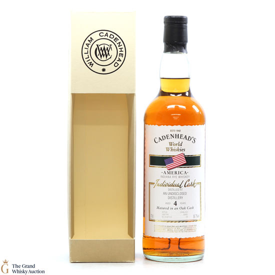 Cadenhead's - 4 Year Old - Indiana Rye - World Whiskies