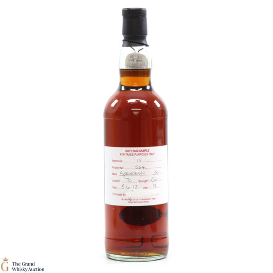 Springbank - 9 Year Old Fresh Sherry 2012 Duty Paid Sample 