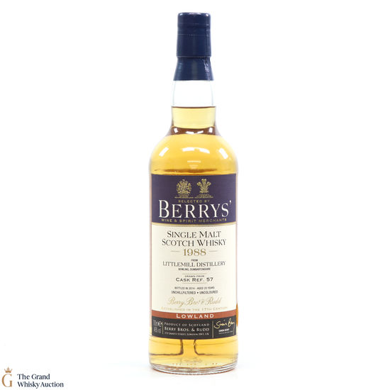 Littlemill - 25 Year Old 1988 Single Cask #57 Berrys'