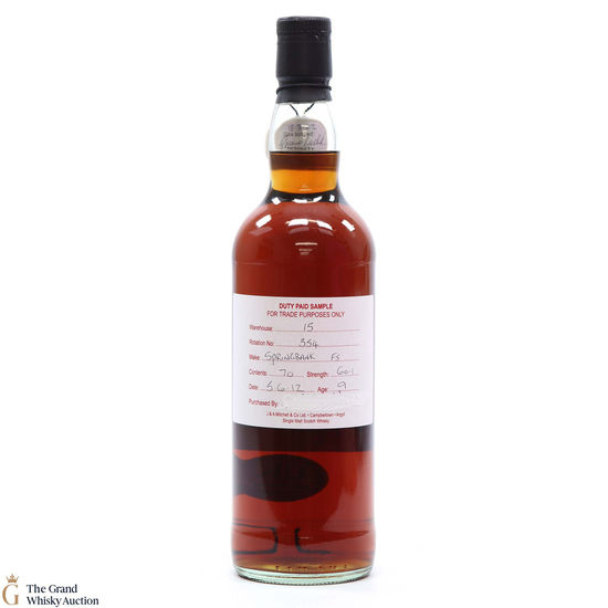 Springbank - 9 Year Old Fresh Sherry 2012 Duty Paid Sample 