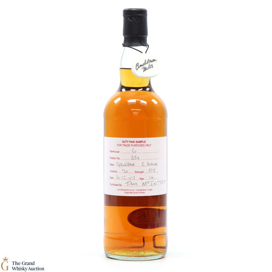 Springbank - 14 Year Old - 2007 Duty Paid Sample Refill Burgundy