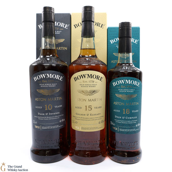 Bowmore x Aston Martin - 10, 15 & 18 Year Old 2022