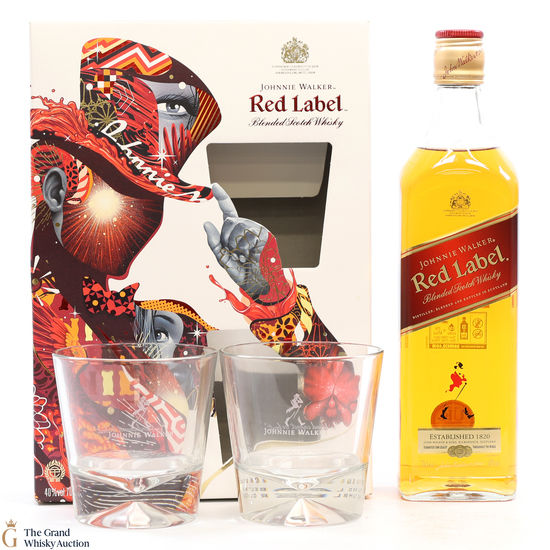 Johnnie Walker - Red Label & Glasses - Limited Edition Giftset