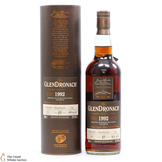 Glendronach - 27 Year Old 1992 - #182 Oloroso Sherry Butt  - UK Release