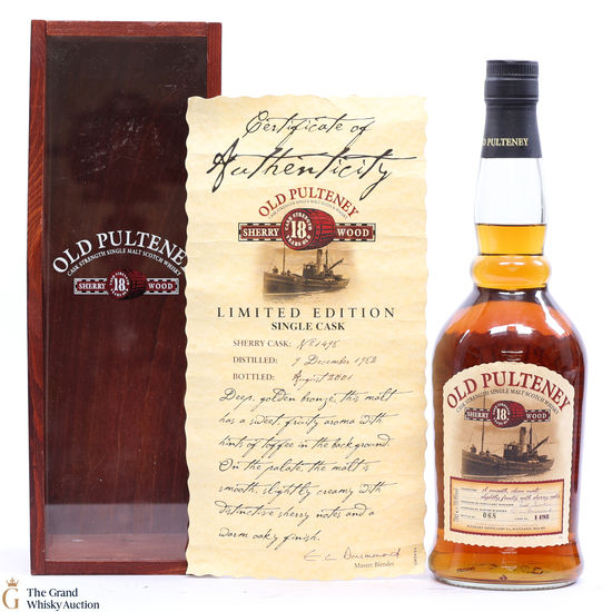 Old Pulteney - 18 Year Old 1982 Single Sherry Cask #1498