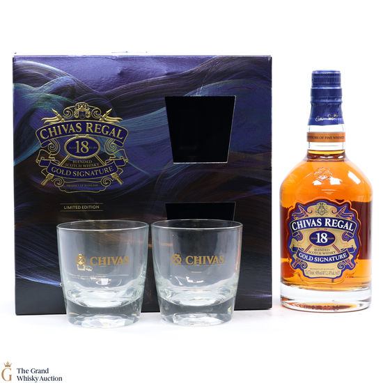 Chivas Regal - 18 Year Old - Gold Signature Set