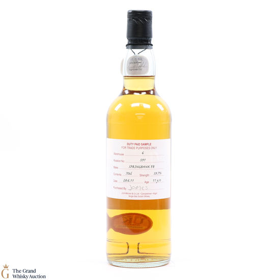 Springbank - 11 Year Old 2011 Fresh Barrel Duty Paid Sample