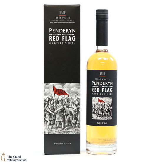 Penderyn - Icons of Wales #1 Red Flag - Madeira Finish 