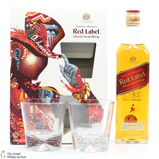 Johnnie Walker - Red Label & Glasses - Limited Edition Giftset