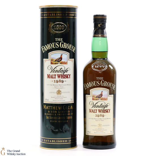 Famous Grouse - 12 Year Old 1989 Vintage Matthew Gloag