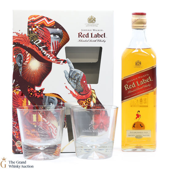 Johnnie Walker - Red Label & Glasses - Limited Edition Giftset
