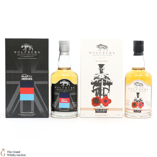 Wolfburn - 100 Years of the Poppy 2021 & Help For Heroes 2019 (2 x 70cl)