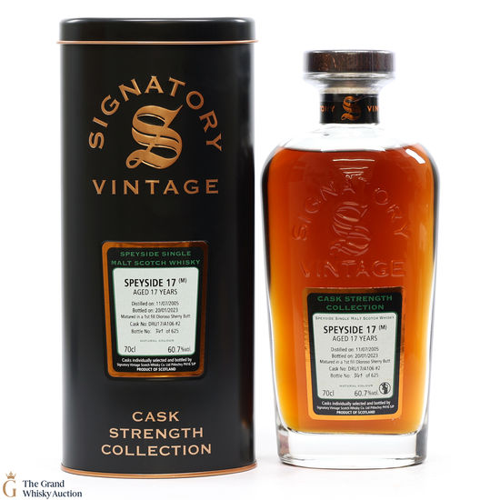 Speyside - 17 Year Old 2005 1st Fill Oloroso Sherry Butt Signatory #2