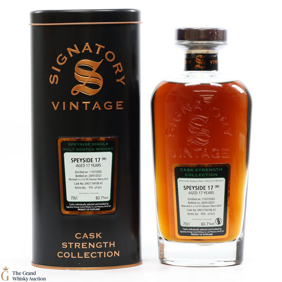 Speyside - 17 Year Old 2005 1st Fill Oloroso Sherry Butt Signatory #2