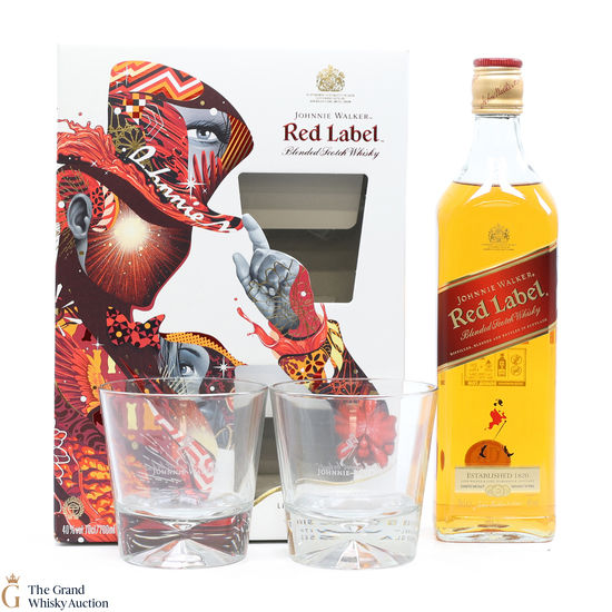 Johnnie Walker - Red Label & Glasses - Limited Edition Giftset