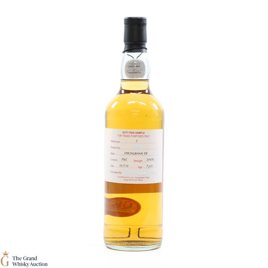 Springbank - 7 Year Old - 2015 Duty Paid Sample Fresh Barrel
