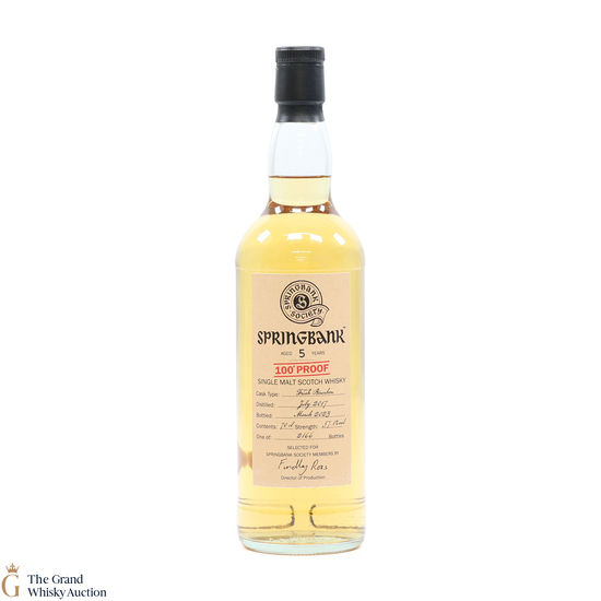 Springbank - 5 Year Old 2017 Fresh Bourbon - Springbank Society 