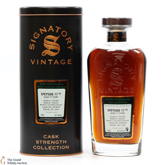 Speyside - 17 Year Old 2005 1st Fill Oloroso Sherry Butt Signatory #28